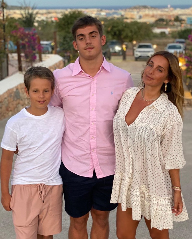 Louise shares her two teenage sons with Jamie