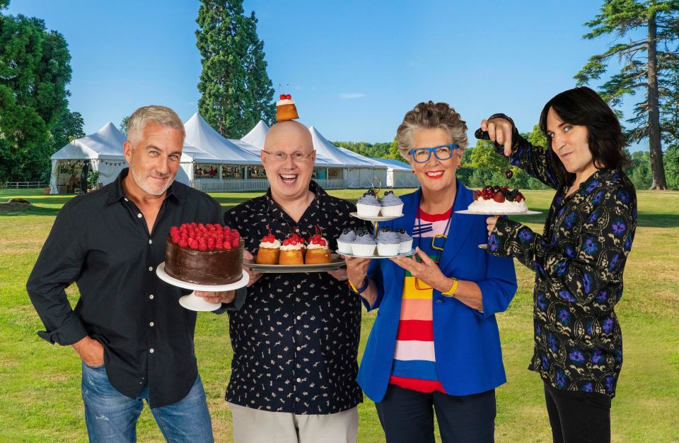 The show's judges: Paul Hollywood, Matt Lucas, Prue Leith and Noel Fielding