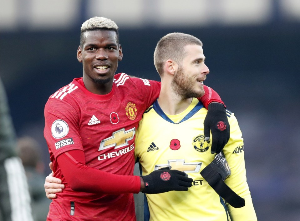 Paul Pogba (£290k) and David De Gea (£375k) are the top two earners at Old Trafford