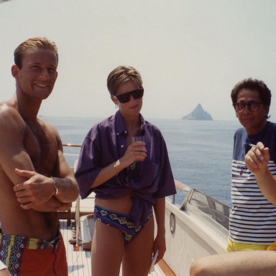 Princess Diana looked radiant in a bikini on board a yacht with Valentino co-founder Giancarlo Giammetti and Prince Kyril of Preslav