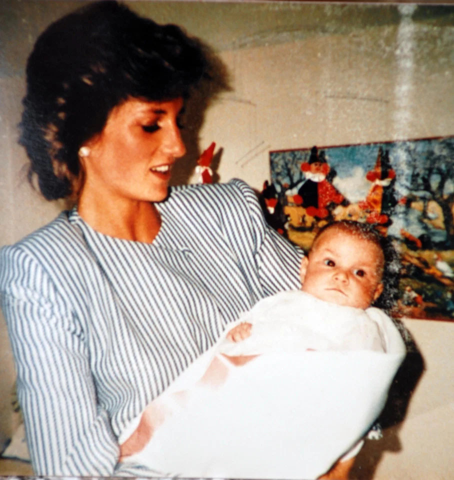 Diana visiting her close friend Carolyn Bartholomew and her son, Jack, Princess Diana's godson