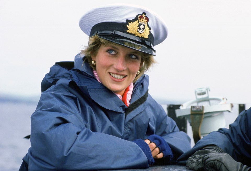 Princess Diana on the nuclear submarine HMS Trafalgar