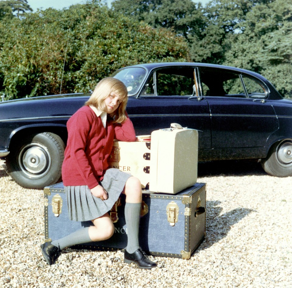 Diana aged 9 off to board at Riddlesworth Hall School in Norfolk