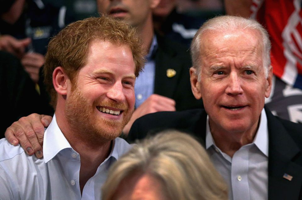 Biden is a long-time pal of Prince Harry and Meghan Markle