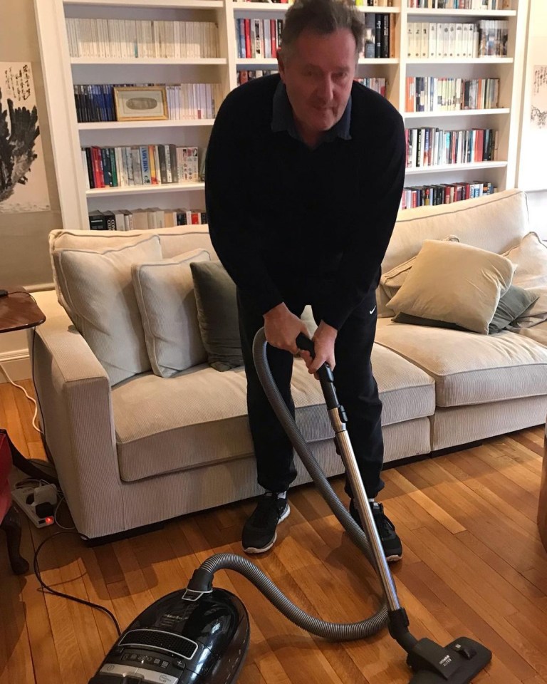 The at-home-father has had a lot of time to train and get fit, and even posted a snap of himself vacuuming the house after his shock GMB exit