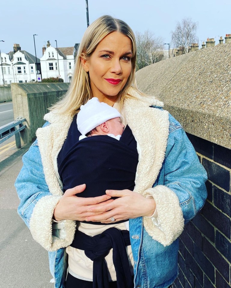 The radio presenter welcomed daughter Noa in February