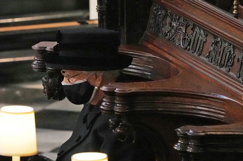 Her Majesty was forced to sit alone at Philips funeral due to social distancing rules