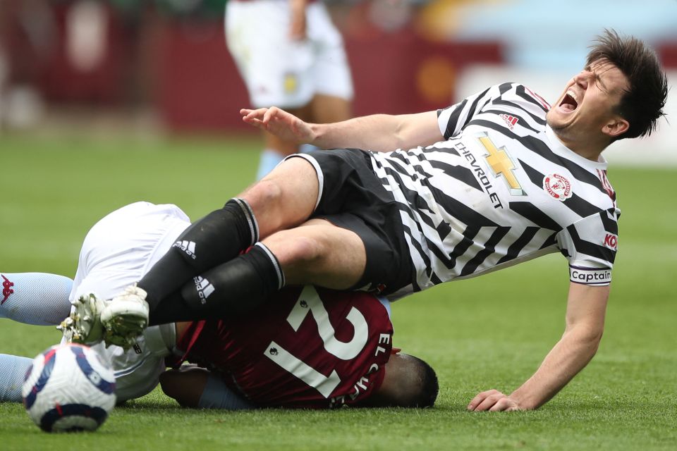 Manchester United defender Maguire suffered ankle ligament damage against Aston Villa last month