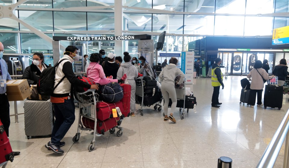 Busy scenes at Heathrow Airport