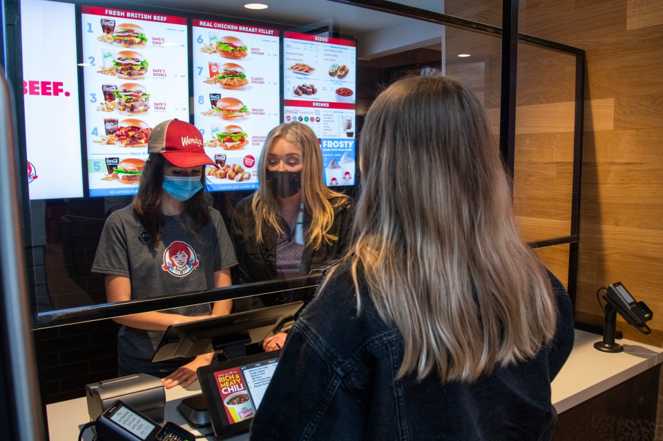 Customers have to wear a face mask while ordering or moving around the restaurant