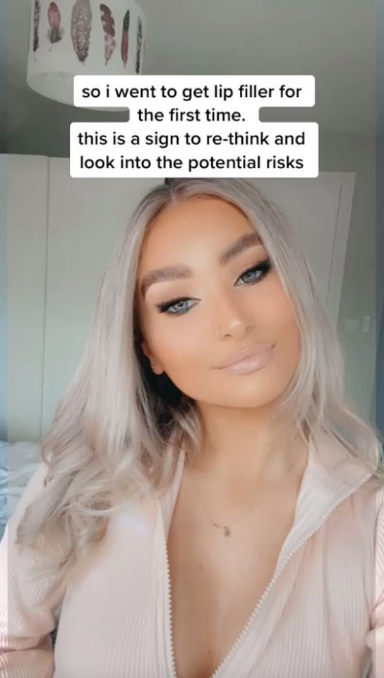 Gem shared the ordeal on TikTok warning other women against getting lip injections