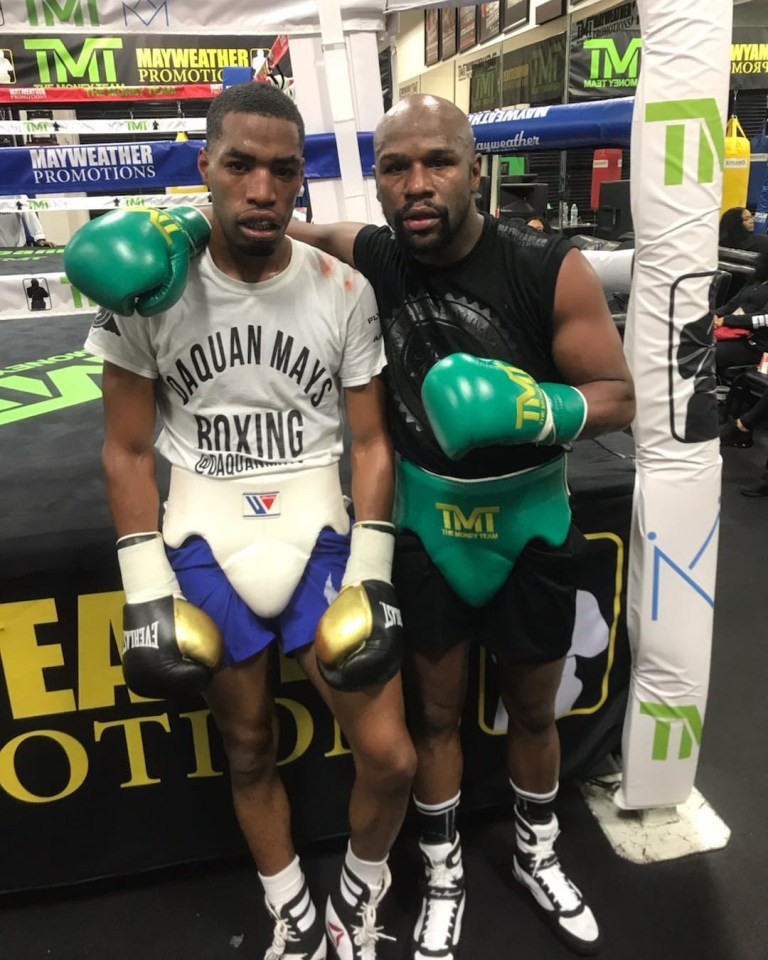 Daquan Mays pictured with Floyd Mayweather