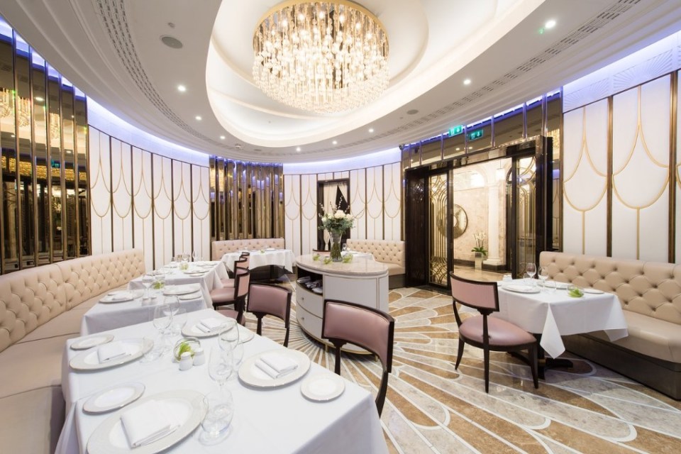 The Oval restaurant is found in The Wellesley hotel in London