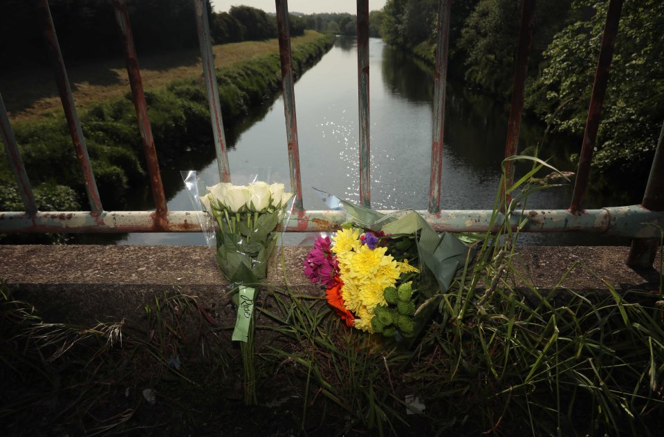 Flowers were left at the scene where the teenager tragically died