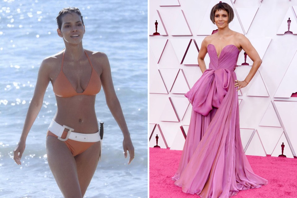 Halle Berry in the movie and at this year's Oscars