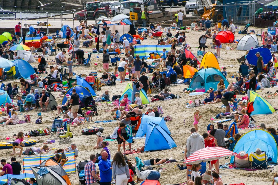 Brits have flocked to our beaches for staycations instead - such as Lyme Regis