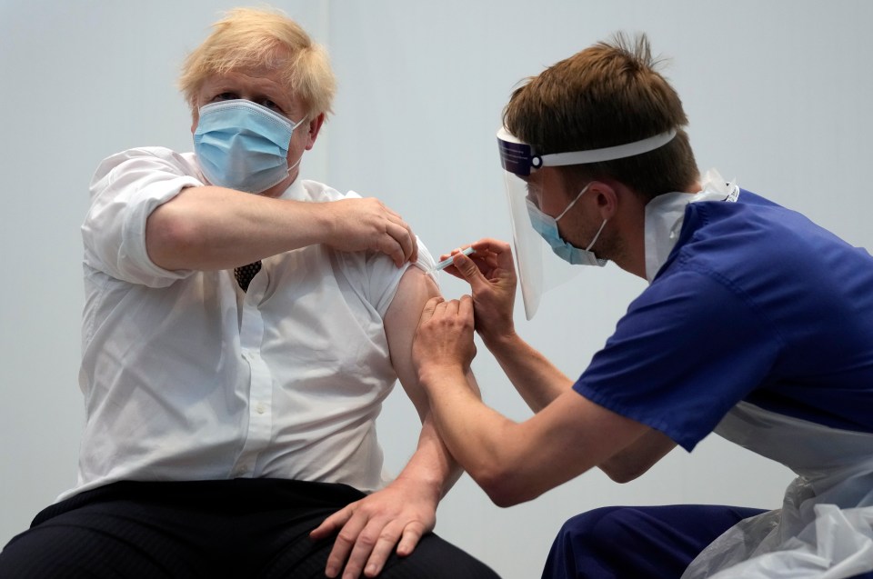 The PM receiving his second AstraZeneca vaccine