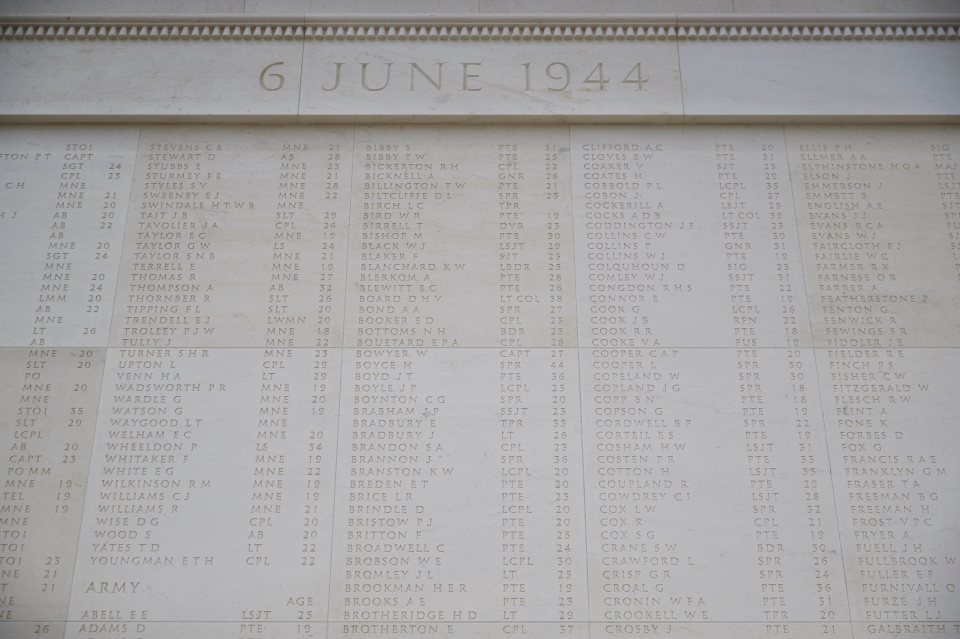 The new D-Day memorial contains more than 22,000 names