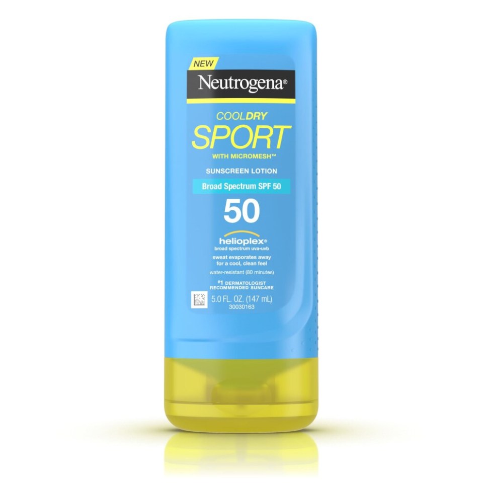 Neutrogena’s Cool Dry Sport is a light-weight oil-free sunscren