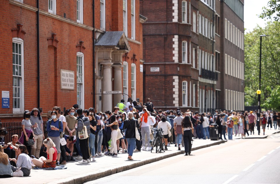 Long queues could be seen forming outside the Hunter Street Clinic