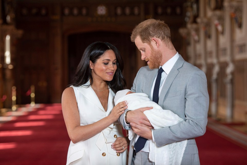 Meghan and Harry with their first born Archie