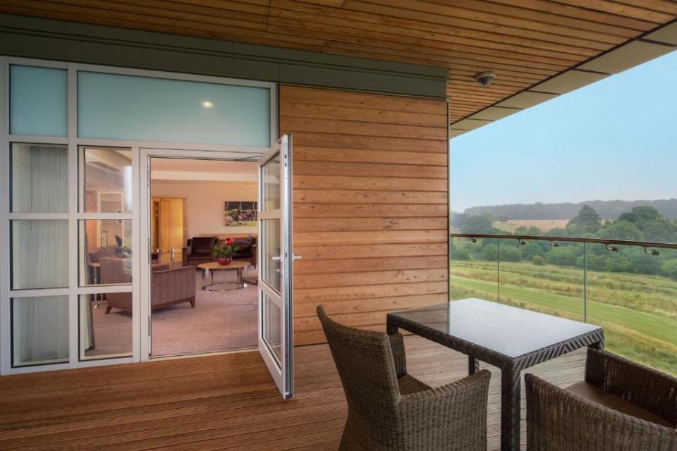 Balconies provide picturesque views across the Staffordshire countryside