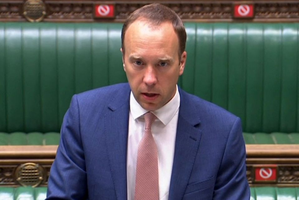 Matt Hancock told the Commons that restoring travel will be 'challenging'