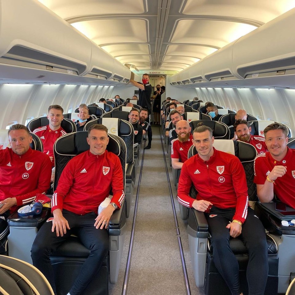 Ramsey and the Welsh squad jetted off to Baku on Monday for the tournament