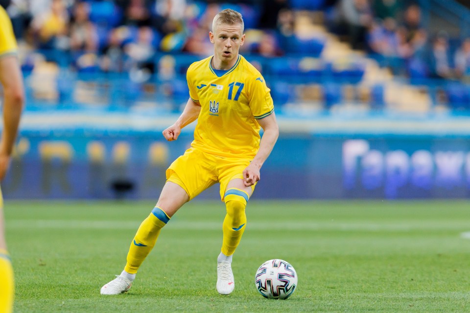 Zinchenko popped the question on the pitch of the Olympic Stadium in Kiev