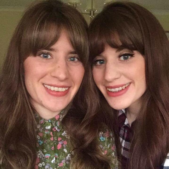 Melissa Laurie, left, was pulled from the water by twin sister Georgia after a crocodile attack in Mexico