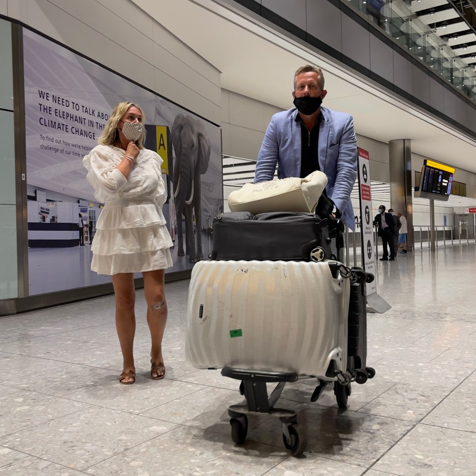 Passengers from the last Portugal flight into Heathrow