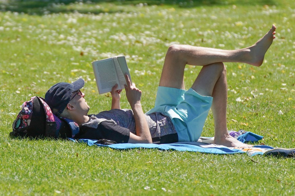 Brits have taken to parks to enjoy the warmth