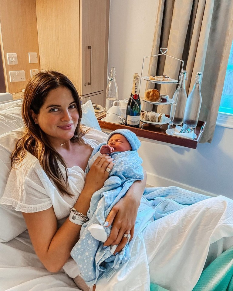 Binky Felstead has  revealed her son is called Wolfie