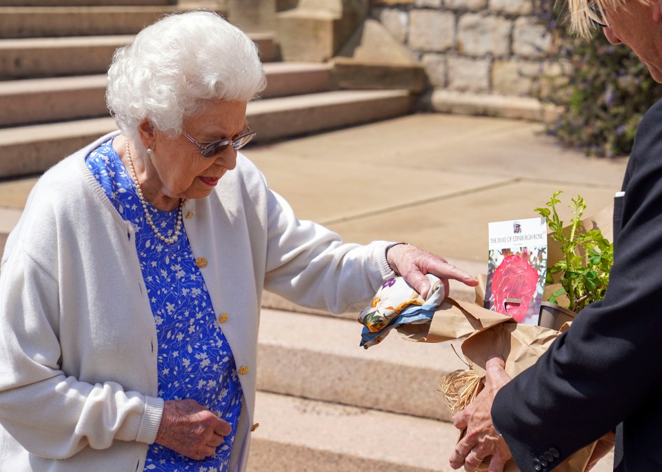 The Queen was presented with the gift by the RHS president Keith Weed