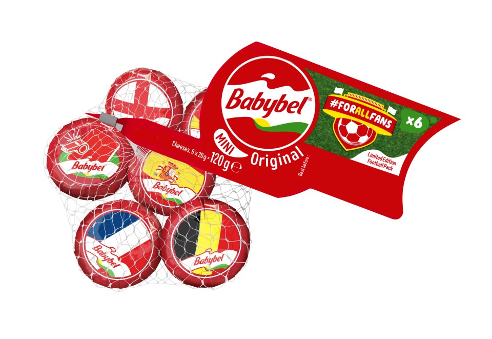 Footie-themed Babybell' mini cheeses are £1 for six at Tesco