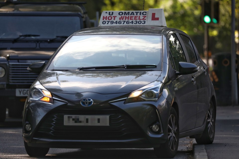 Tommy took to the roads near the couple's home in Cheshire