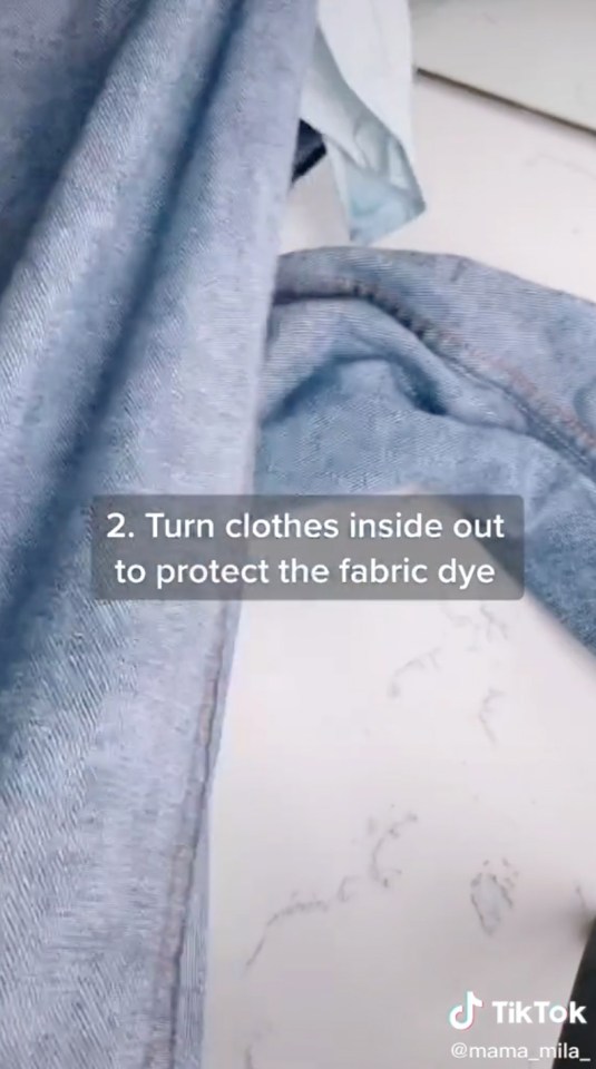  Next she recommended turning clothes inside out to protect the dye