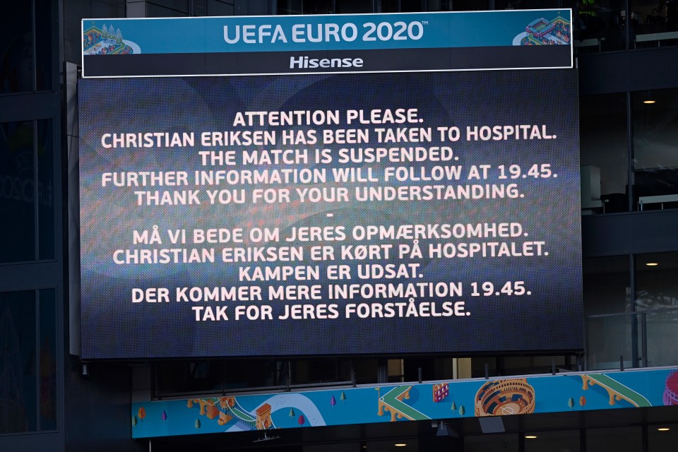 UEFA announced that the match would be suspended