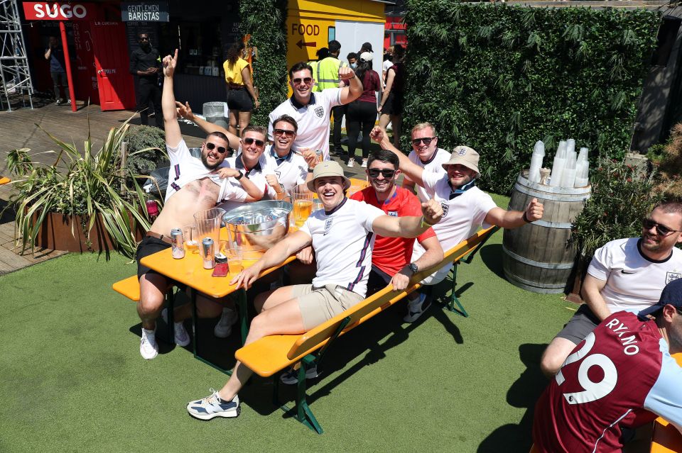 One lad has shaved the England fan into his chest hair