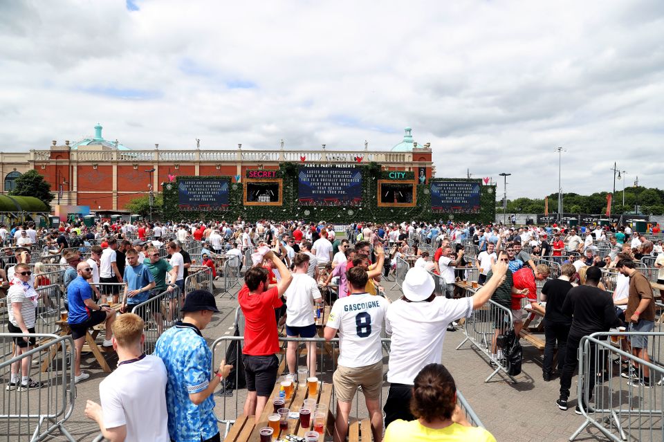 Trafford Park in Manchester is filled with fans