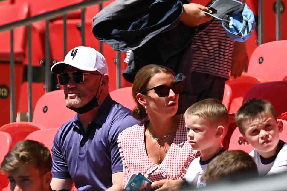 Wayne Rooney and his family were spotted in the crowd