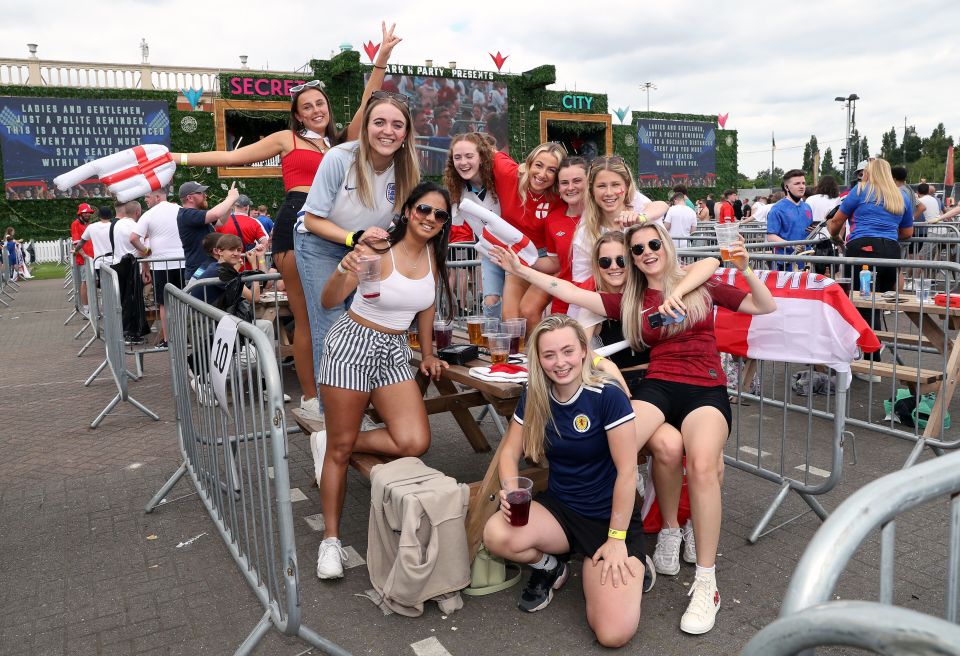 Fans join the action at Trafford Park