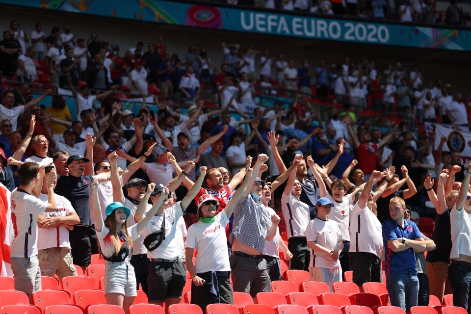 England fans were just delighted to be back inside a stadium supporting their heroes