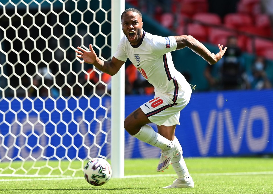 Raheem Sterling fired England ahead in the 57th minute