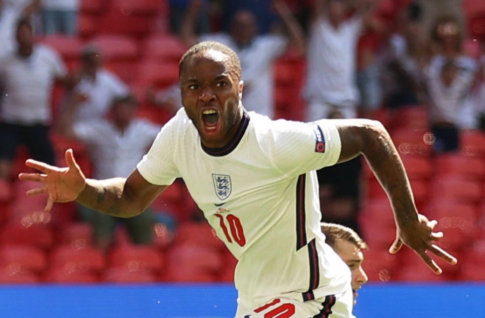 Raheem Sterling will be looking to net his third goal of the Euros