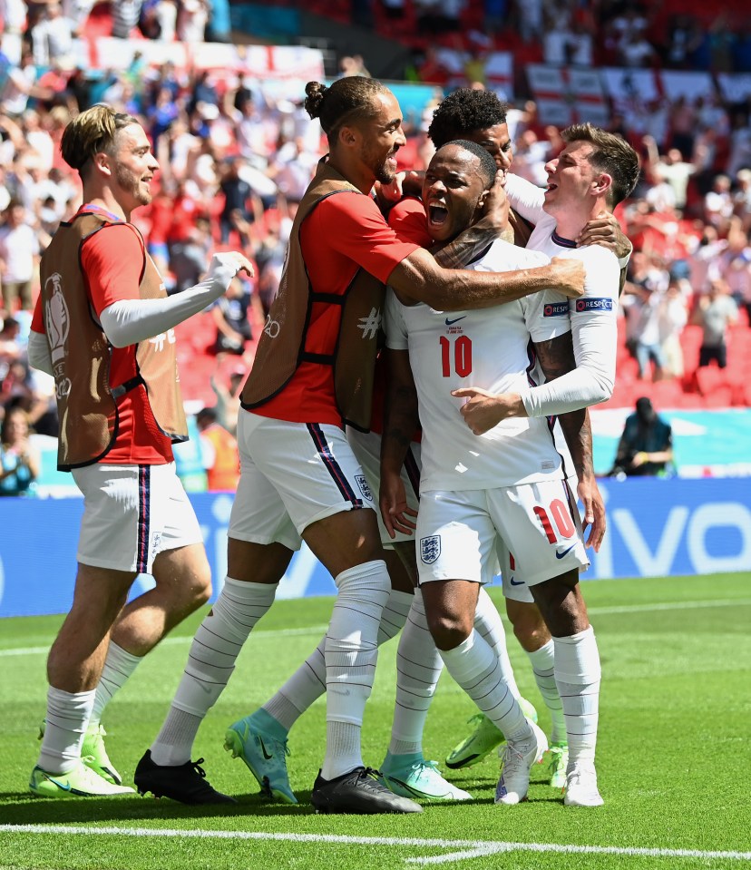 England matchwinner Raheem Sterling shows the sheer joy of a childhood dream coming true and taking the first step towards possible Euro 2020 joy