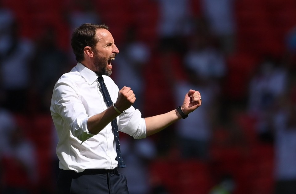 England boss Gareth Southgate was over the moon as the whistle blew on a victorious start