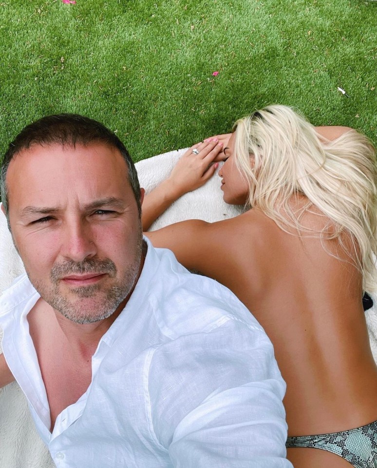 Christine regularly sunbathes topless with Paddy