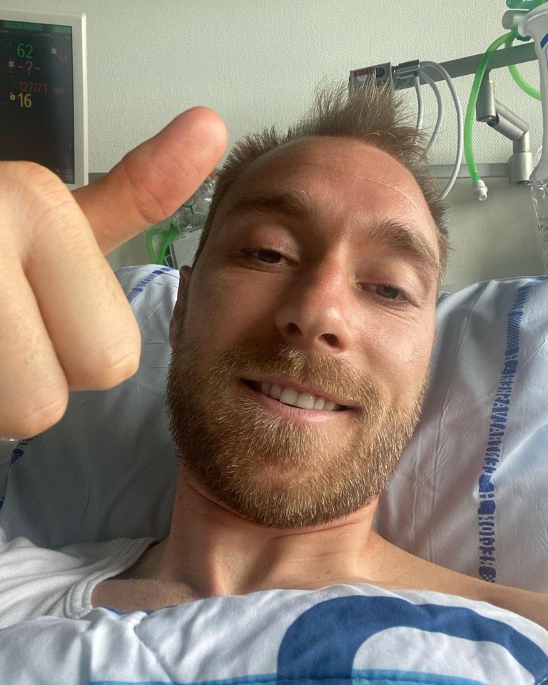 Christian Eriksen provided a positive update from hospital