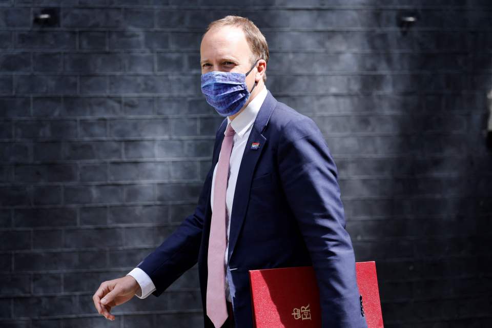 Health Secretary Matt Hancock has said masks won't be a legal requirement on public transport from July 19